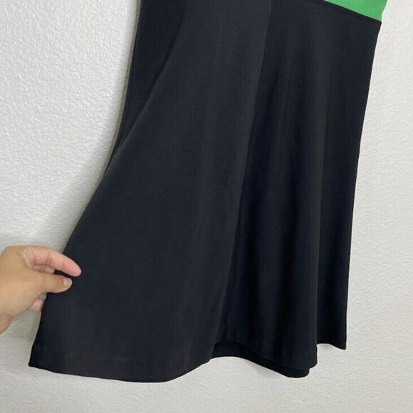 Michael Kors Dress Size 2 Fit Flare Mini Spring Green Colorblock Sleeveless Work - Picture 7 of 8